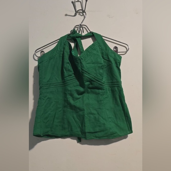 Ann Taylor Vibrant Green Halter Tank Top - Picture 1 of 5